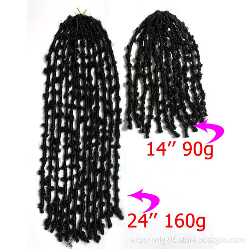 Butterfly Locs Crochet Braid Hair Goddess Water Wave Pre Looped Locs Synthetic Braiding Hair